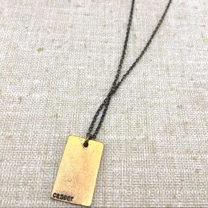 Cancer ♋️ June Zodiac Astrology Gold Necklace